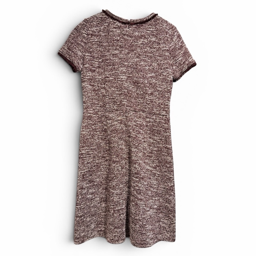 LOFT Burgundy Knit Mini Dress. Gently used - Picture 3 of 5